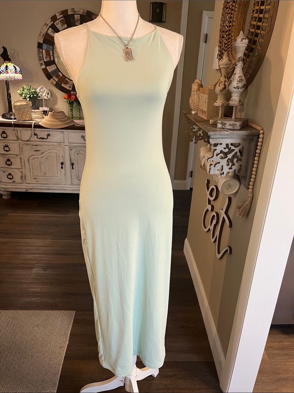 House of Harlow 1960 Mint Green Sleeveless Midi Dress
